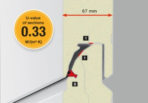 Энергосберегающая панель толщиной 67 мм Энергосберегающая панель толщиной 67 мм