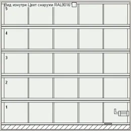 Ворота с четырьмя импостами