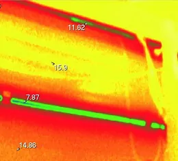 Съемка тепловизором при температуре снаружи –28 C°