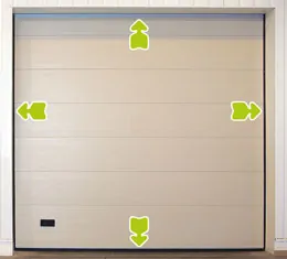 Уплотнение по всему периметру ворот